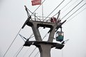 Einsatz BF Hoehenretter Koelner Seilbahn Hoehe Zoobruecke P2167